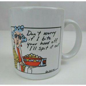 Vintage Hallmark Shoebox Greetings "Don't Worry If I Bite.. Funny Coffee Cup/Mug